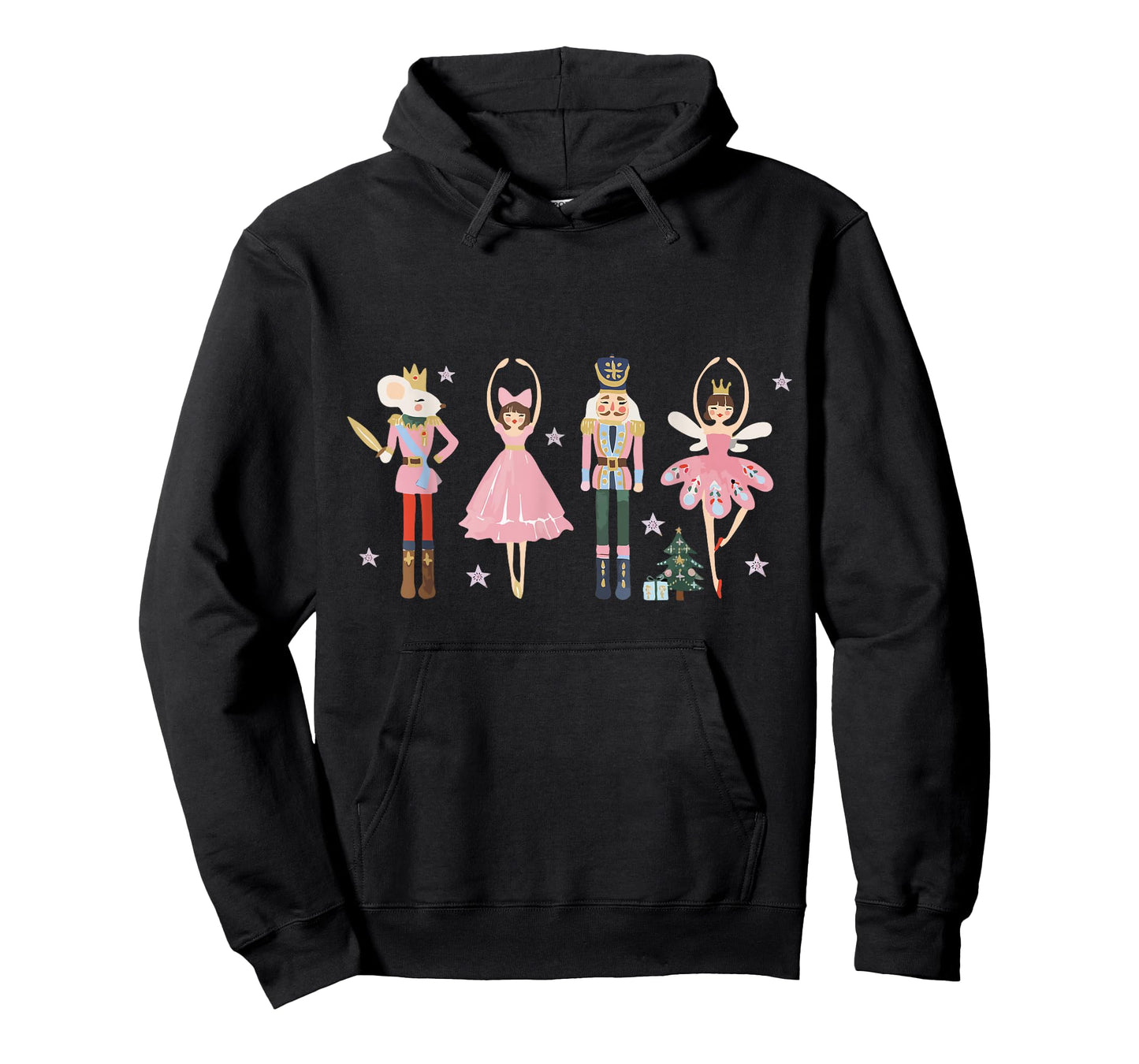 Vintage Pink Nutcrackers Ballet Sugar Plum Fairy Girl Xmas T-Shirt