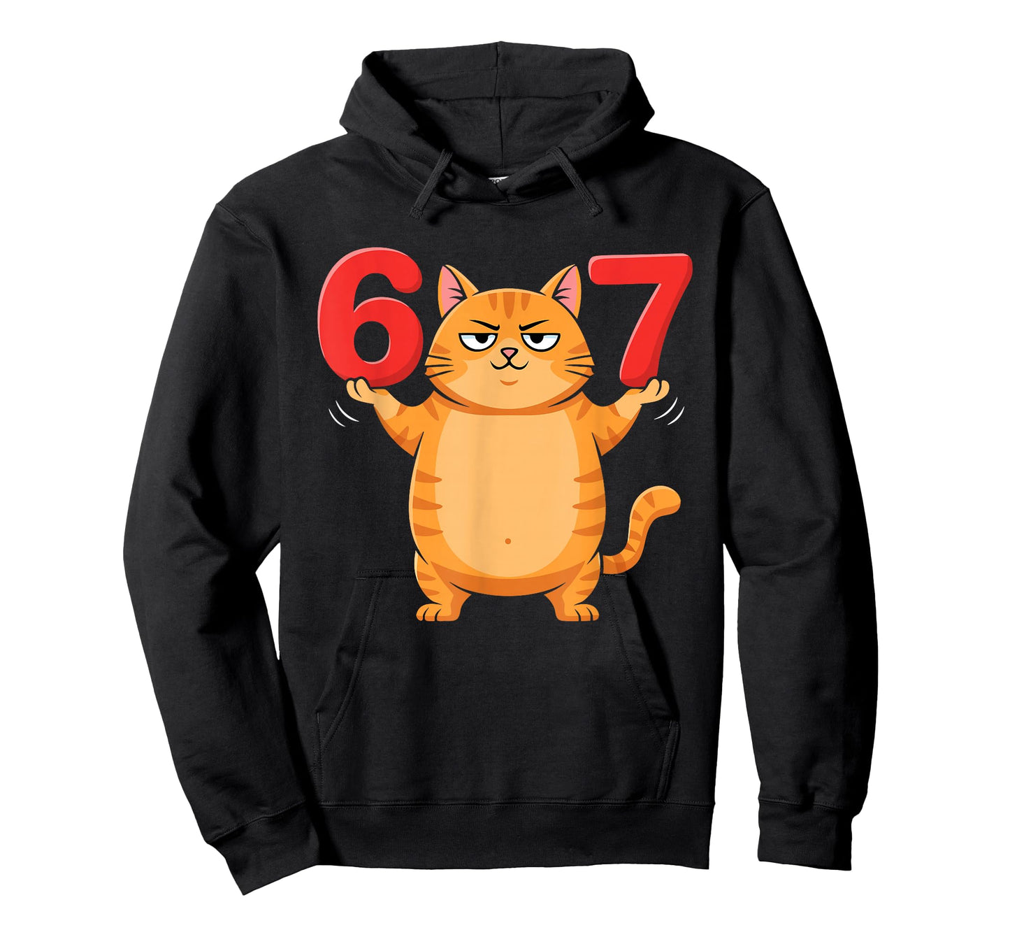 67 Funny Cat Six Seven Meme Gen Z Alpha Humor Animal Lovers T-Shirt