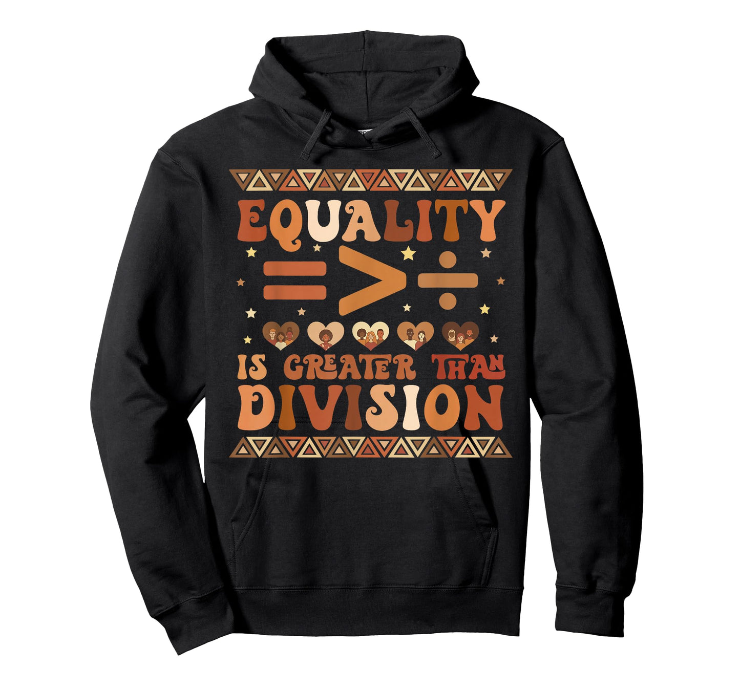 Equality is Greater Than Division Math Black History Month T-Shirt