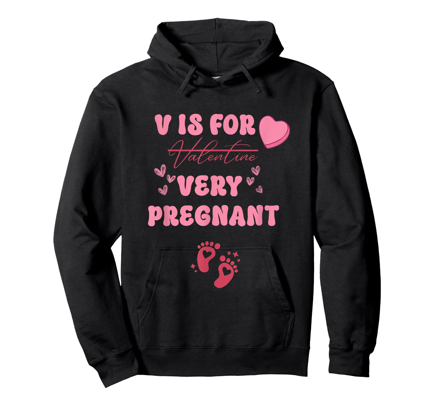 V is for Very Pregnant Valentines Day Pregnancy Announcement T-Shirt