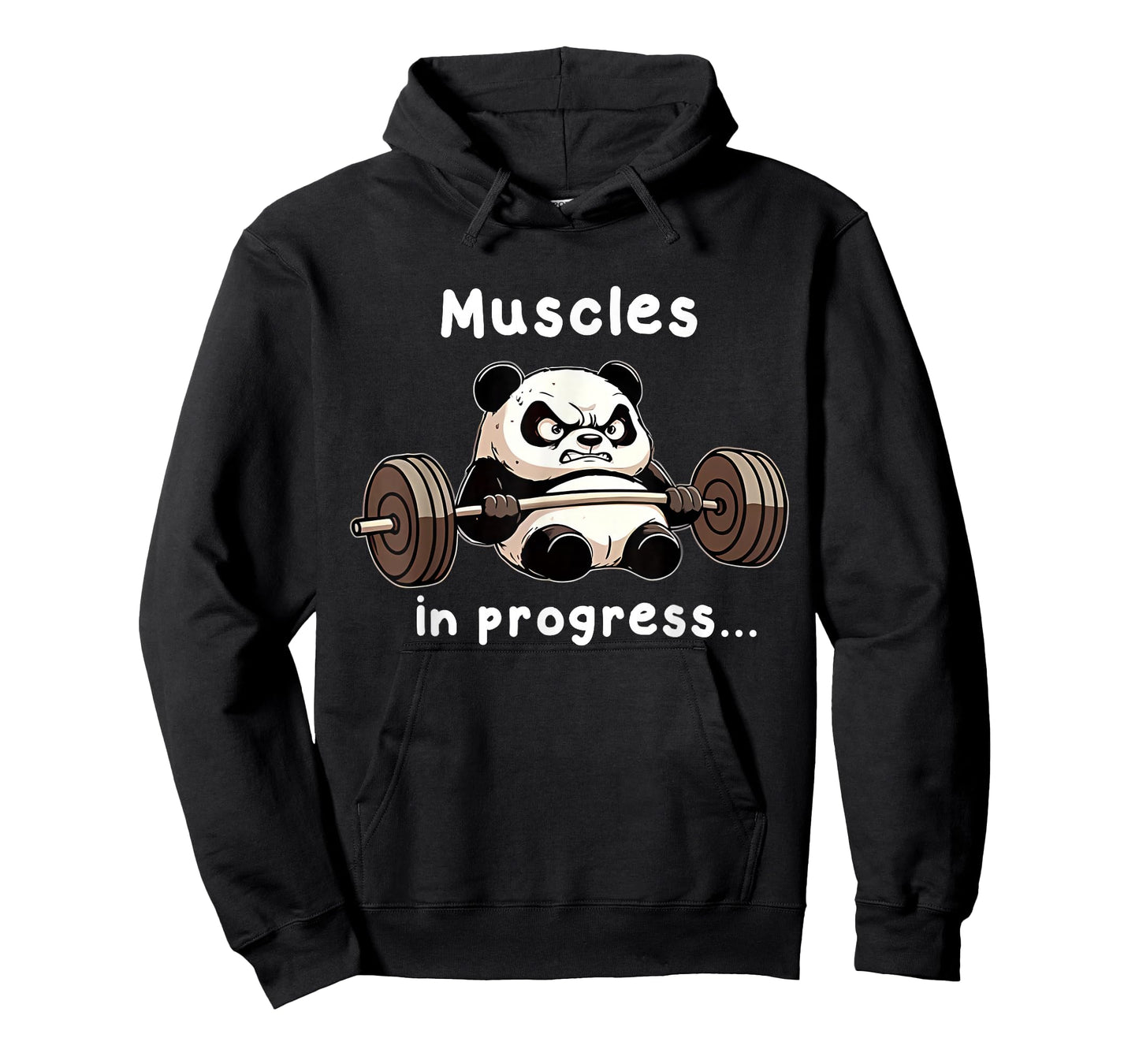 Muscles in Progress Funny Panda Weightlifting Workout Gym T-Shirt