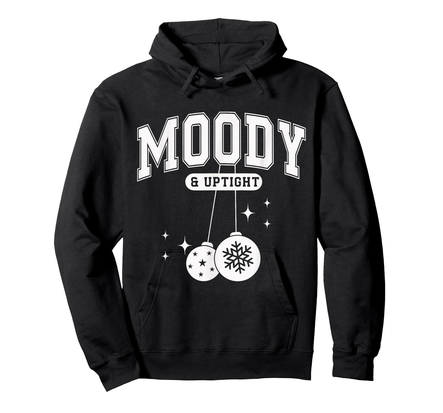 Moody and Uptight Merry and Bright Christmas Couple Pajama T-Shirt