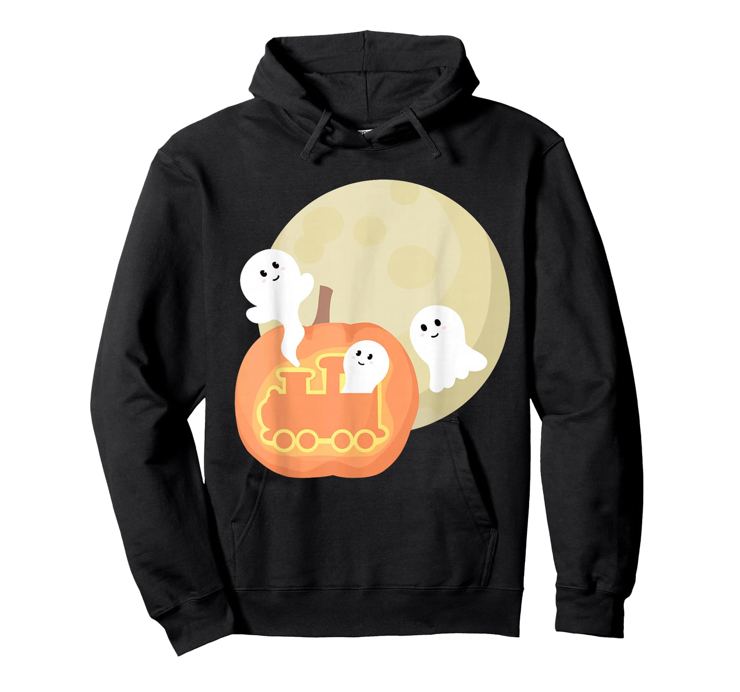 Halloween Train Moon, Cute Spooky Pumpkin, Train Lover Boys T-Shirt