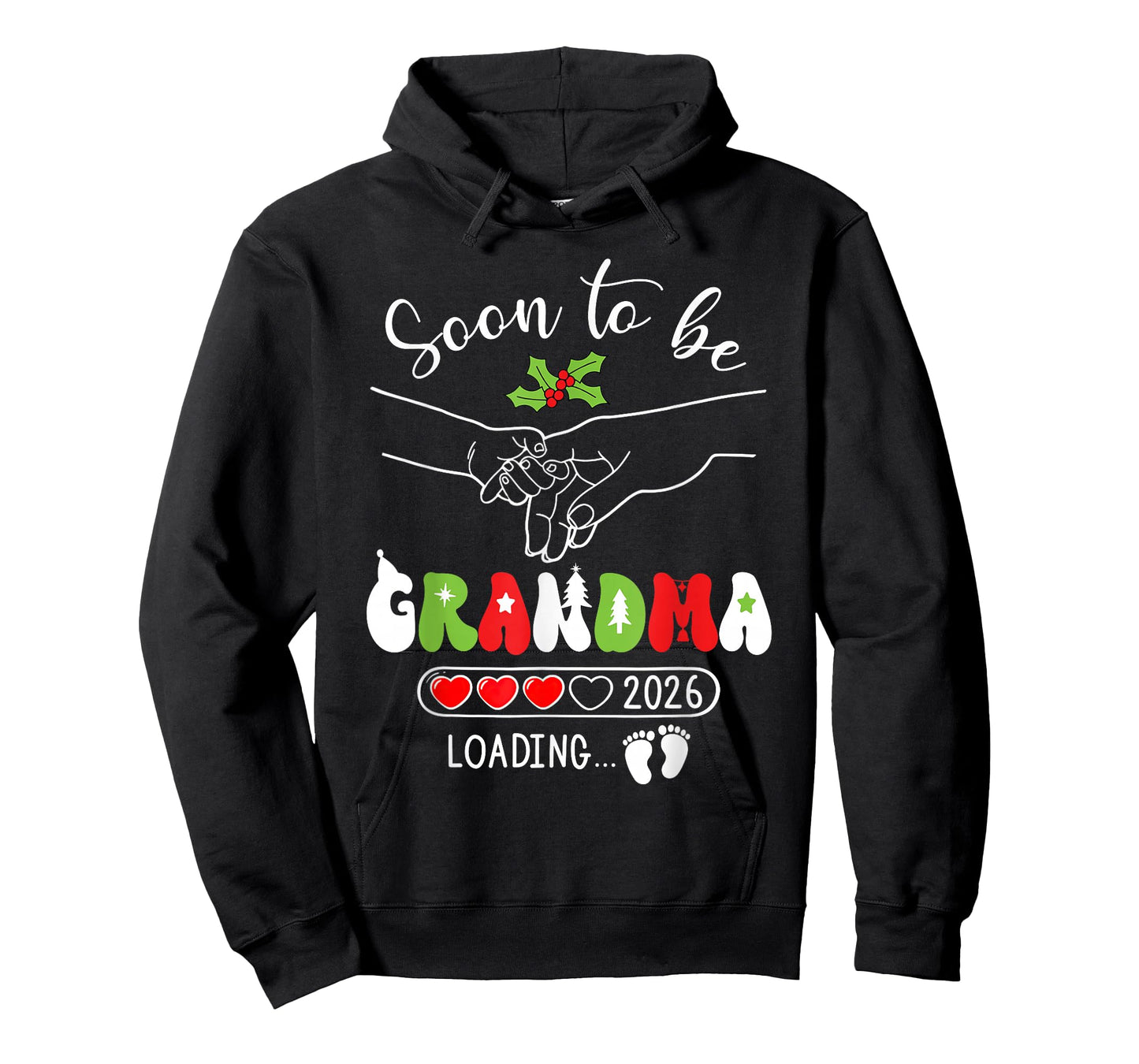 Soon to Be Grandma 2026 Pregnancy Announcement Christmas T-Shirt