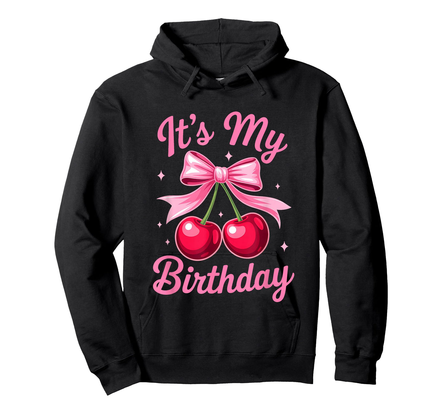 It's My Birthday Coquette Bow Cherry Birthday Girls Women T-Shirt