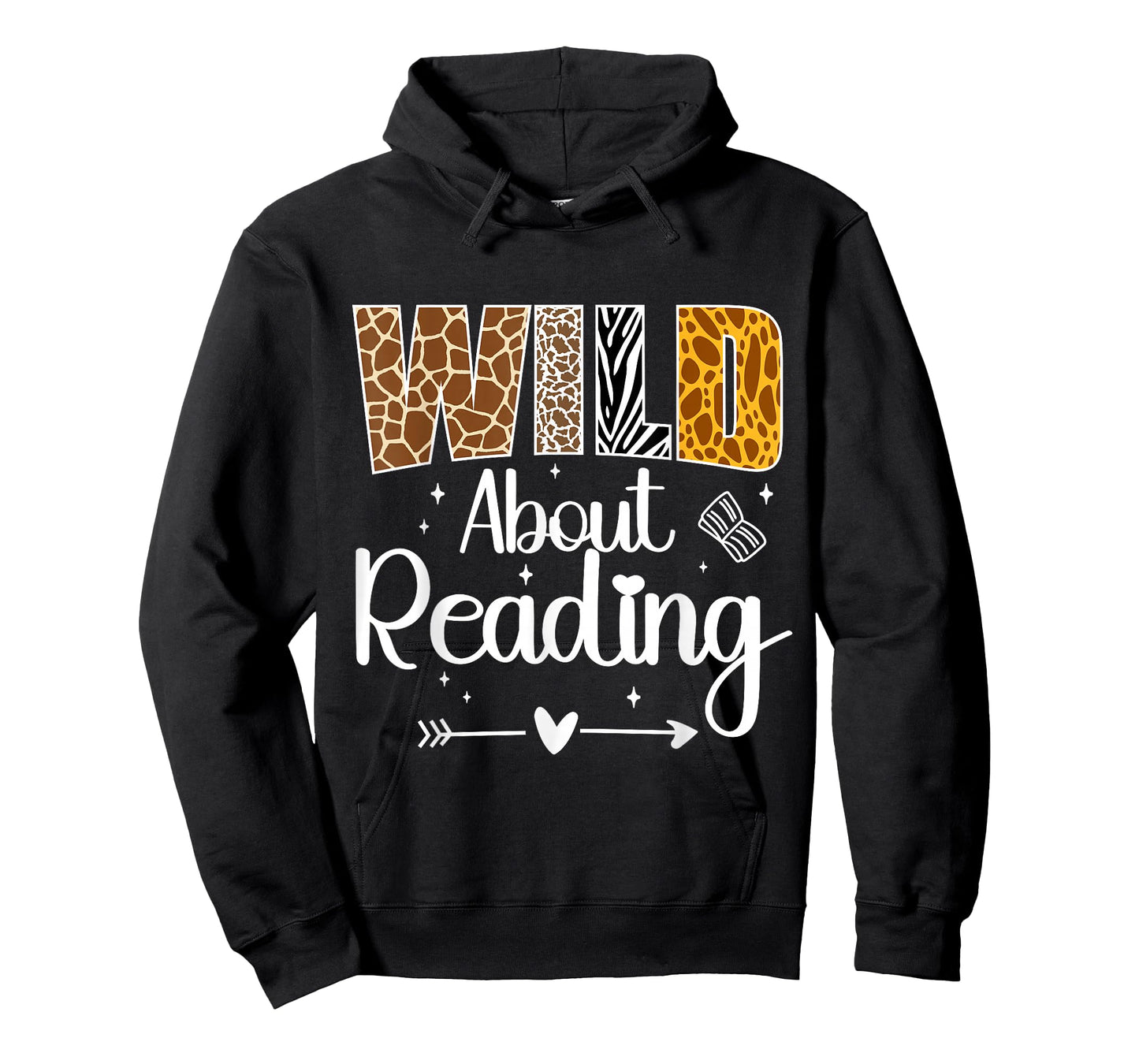 Wild About Reading Funny Book Lover Bookworm Library Day T-Shirt