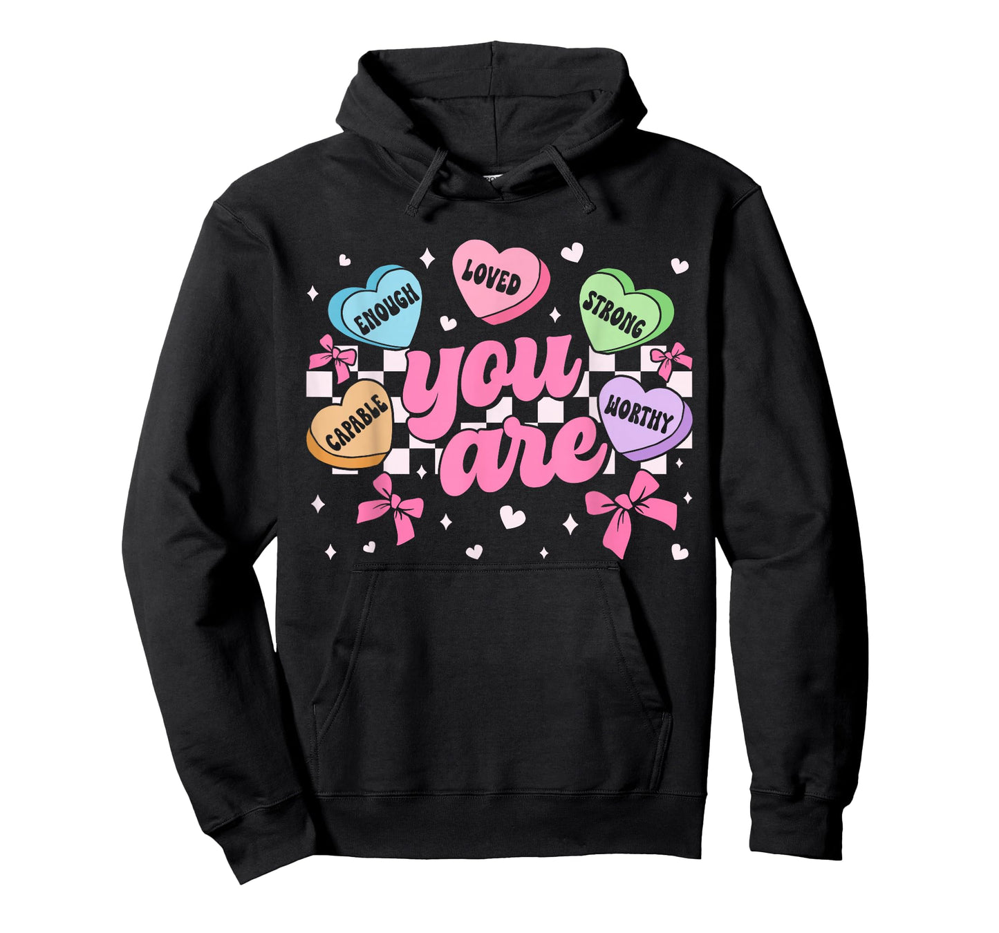 Valentine You are Worthy Enough Loved Candy Heart Teacher T-Shirt