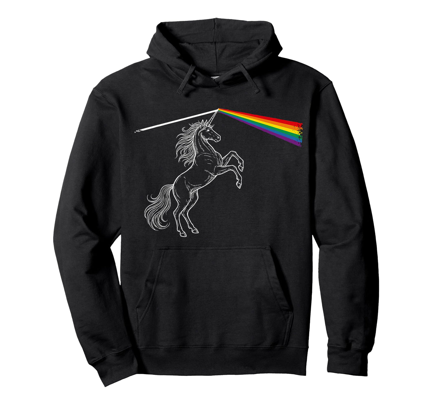Playing with Light Unicorn Rainbow Men Kids Women T-Shirt