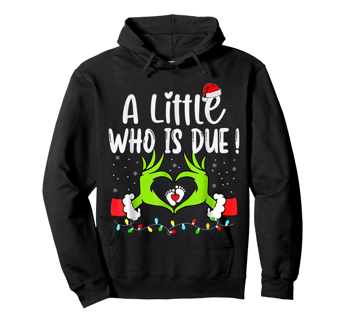 A Little Who is Due Pregnancy Christmas Announcement T-Shirt