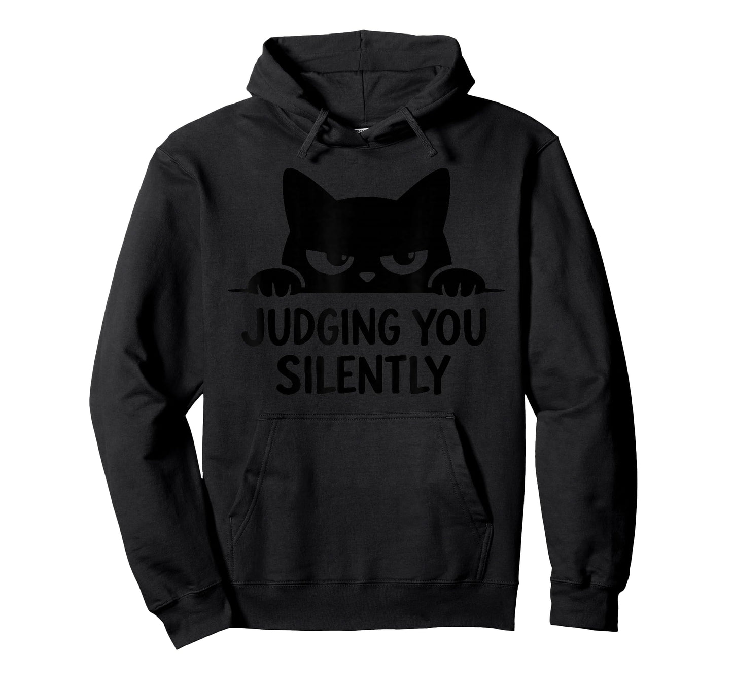 Black Cat for Cat Lover Mom Dad Cat Judging You Silently T-Shirt