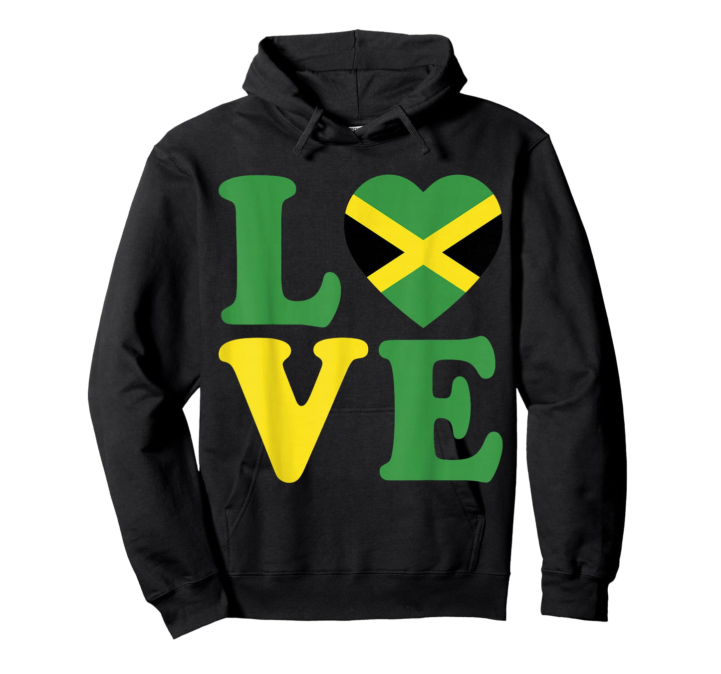 Jamaica Flag Heart Proud Jamaican Roots Lover Kids Men Women T-Shirt