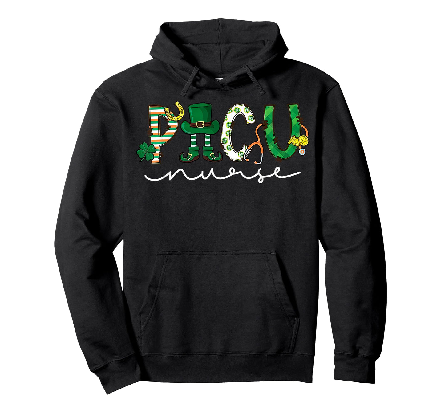 PICU Nurse Leprechaun St Patricks Day Pediatric ICU Nurse RN T-Shirt