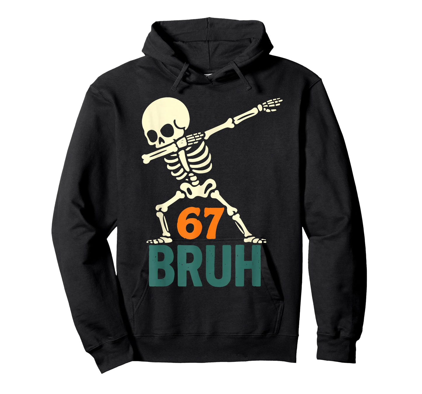Bruh Halloween Meme Numbers Six Seven Skeleton Funny Kids T-Shirt