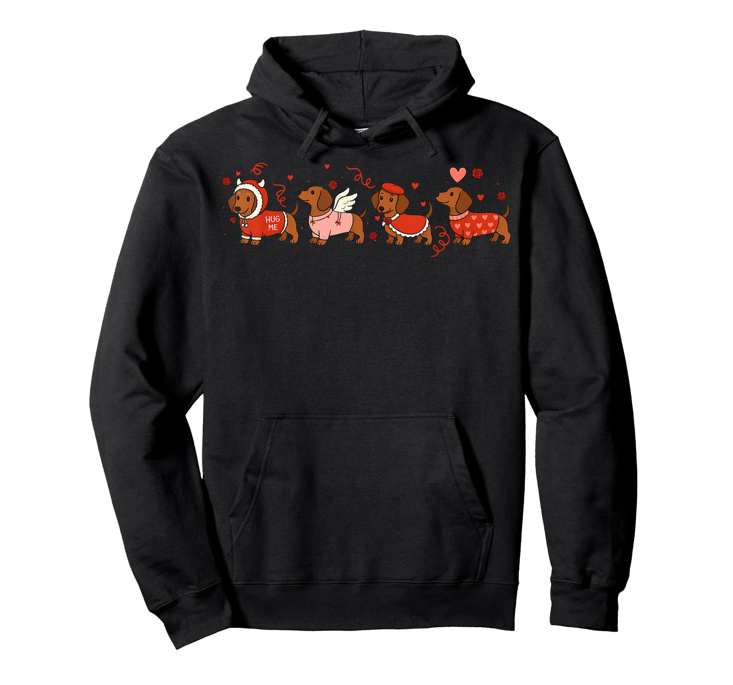 Valentine Dachshund Angels Love Dogs Mom Girl Women T-Shirt