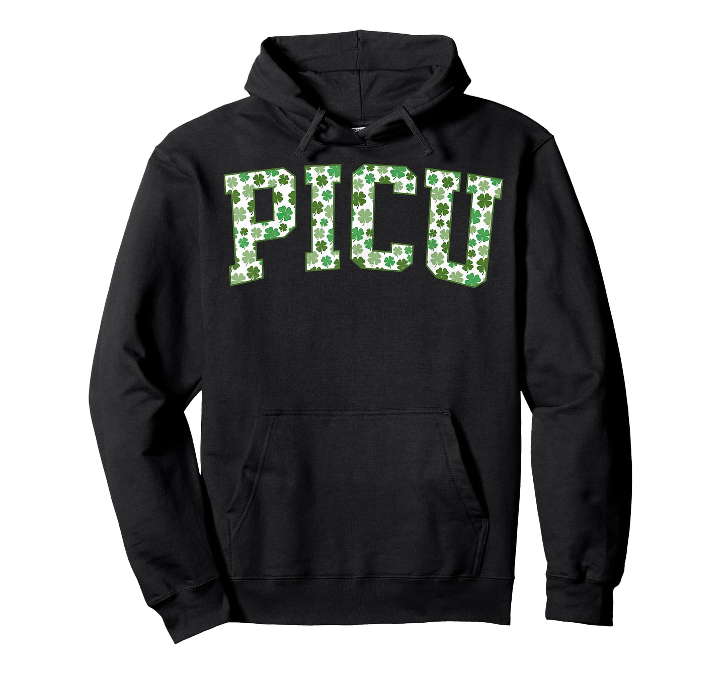 Retro PICU Nurse Shamrock St Patrick Day Pediatric ICU Nurse T-Shirt