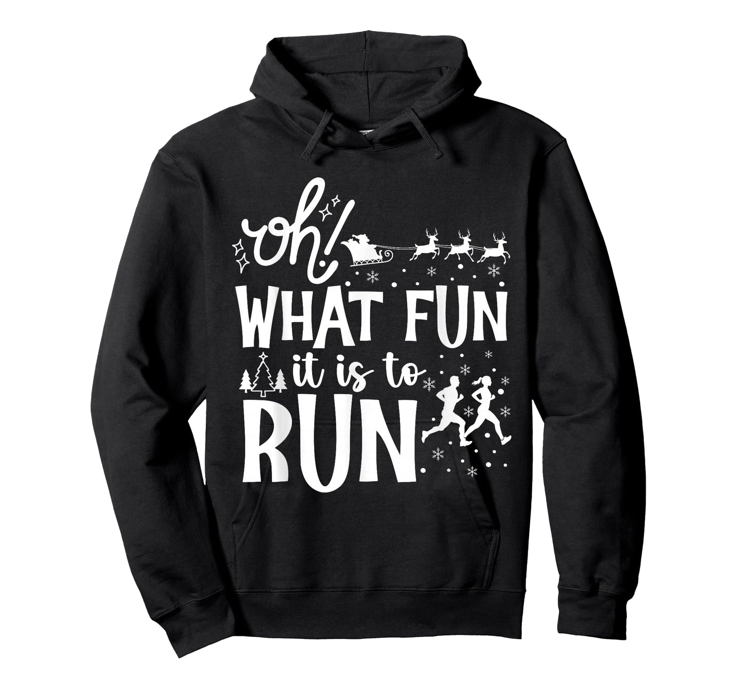 Oh What Fun It is to Run Christmas Funny Running Athlete T-Shirt