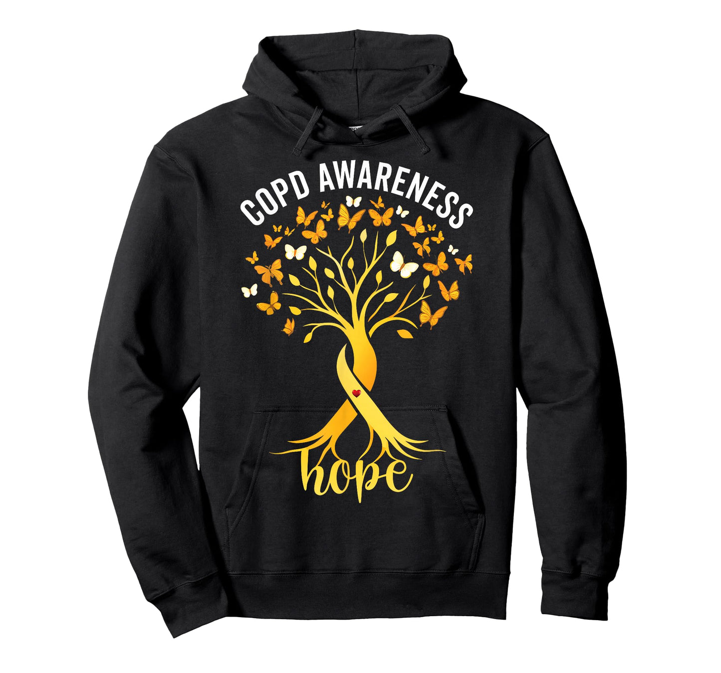 COPD Awareness Orange Ribbon Hope Warrior Lung Health T-Shirt