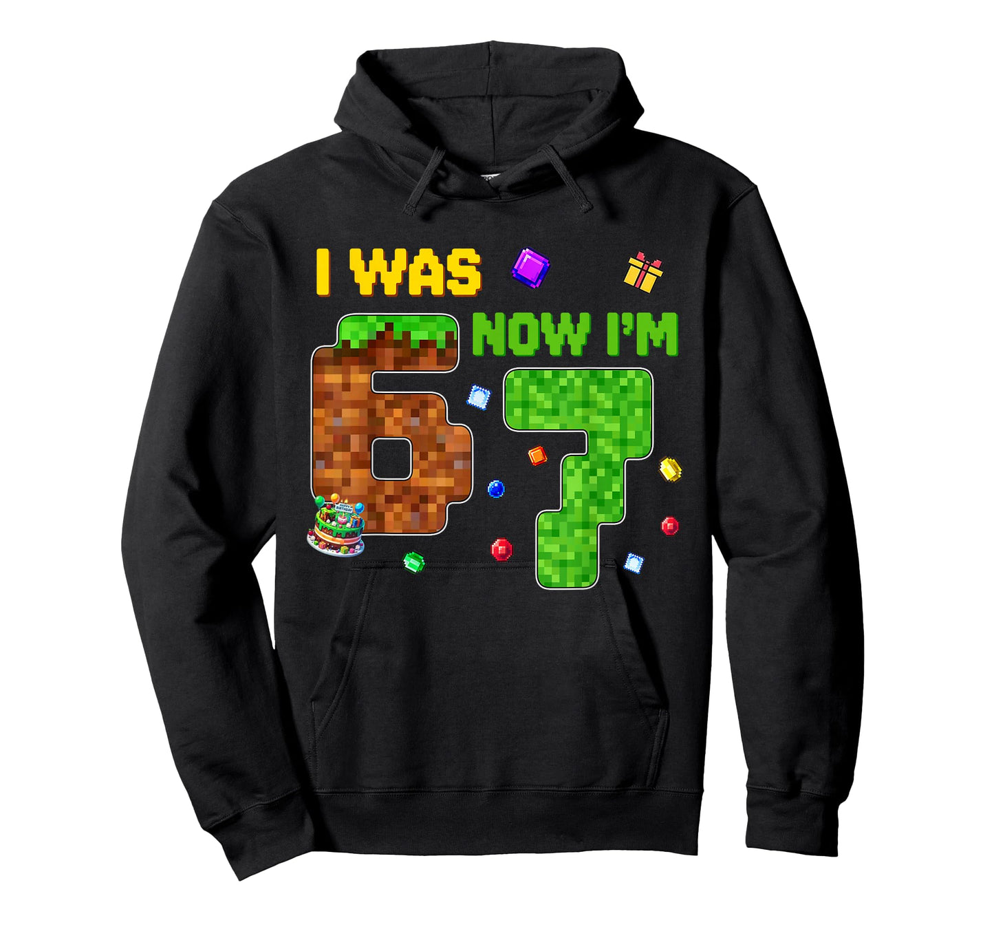 I was 6 Now I'm 7 Six Seven 7 Years Old Birthday Kids Boys T-Shirt