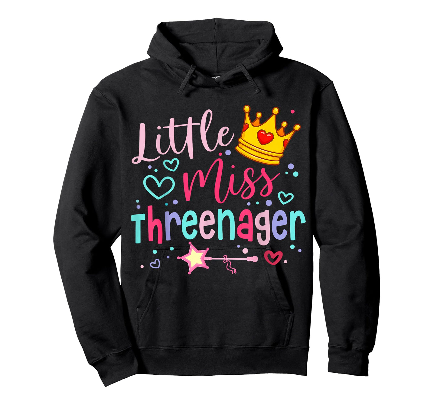 Funny Threenager Happy 3rd Bday Party Gifts 3 Years Old Girl T-Shirt