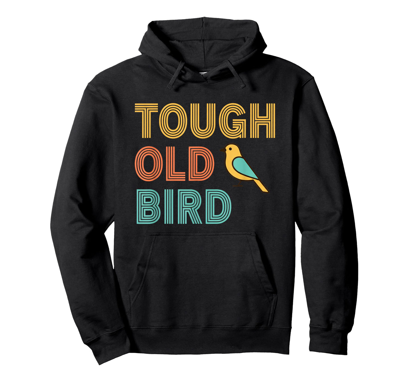 Bird Tough Old Bird Retro Stripe Finch T-Shirt