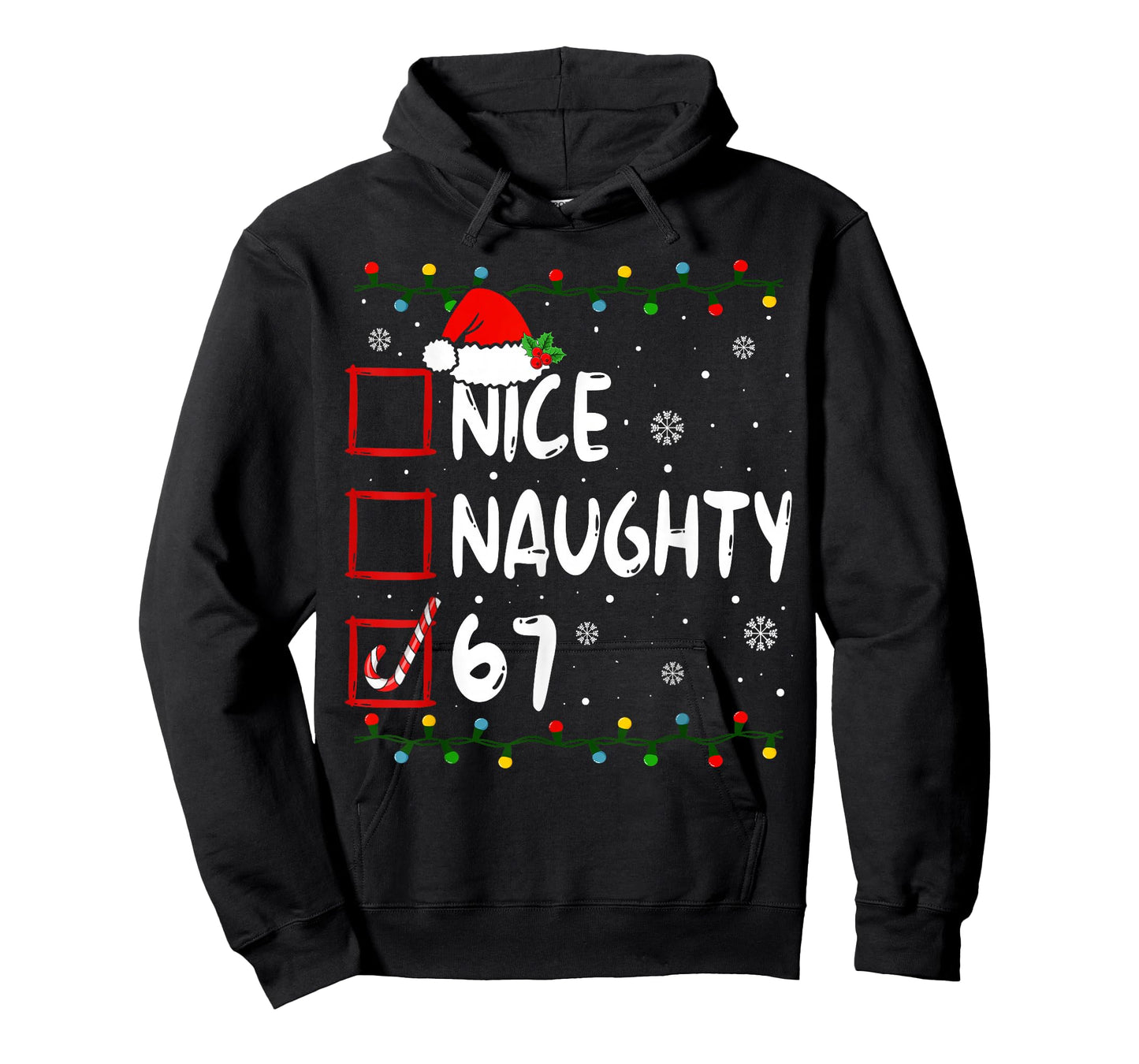 Funny Nice Naughty 6 7 Christmas 67 Meme Xmas Boys Girls T-Shirt