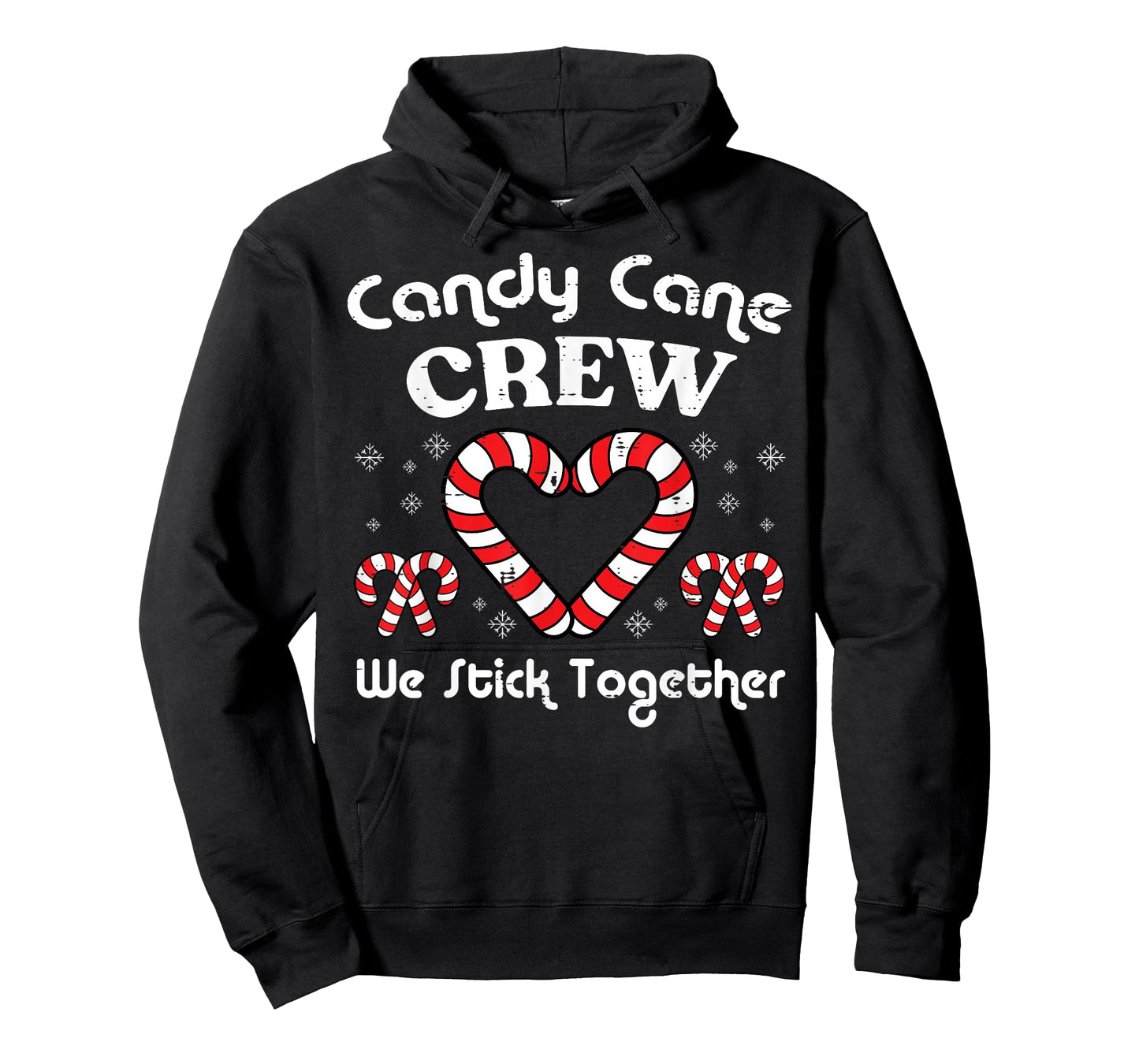 Christmas Candy Cane Crew Stick Together Xmas Women Men Kids T-Shirt