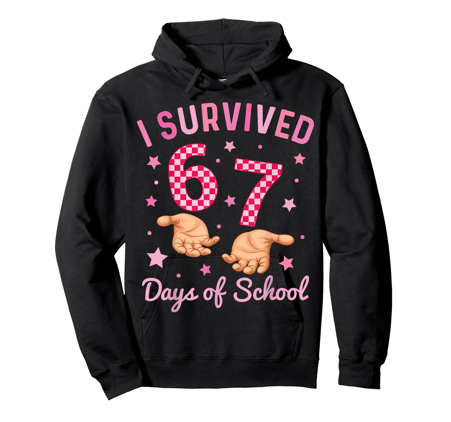 I Survived 67 Days of School Funny 6 7 Meme Six Seven Girls T-Shirt