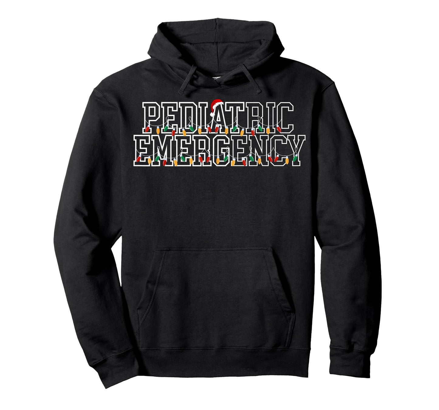 Pediatric Emergency Santa Hat Christmas Lights PEDS ER Nurse T-Shirt