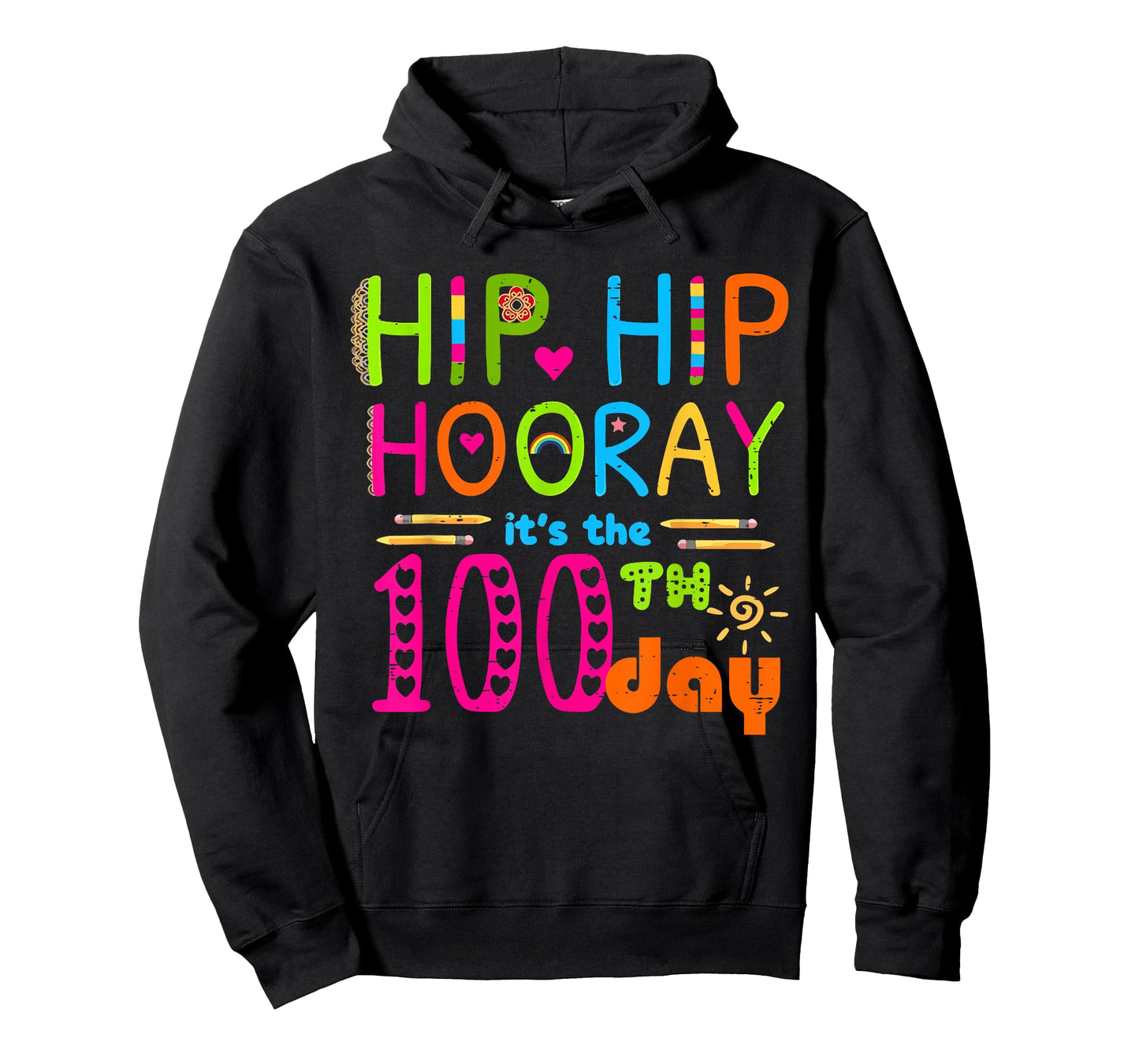 Hip Hip Hooray It's The 100th Day Teacher 100 Days of School T-Shirt