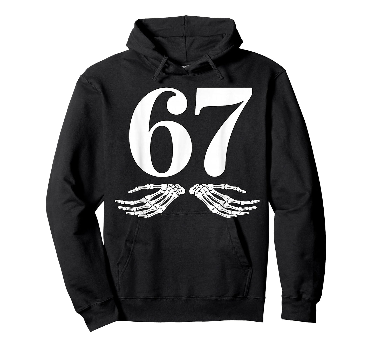 Six Seven 6 7 Meme 67 Skeleton Hand Halloween Costume T-Shirt