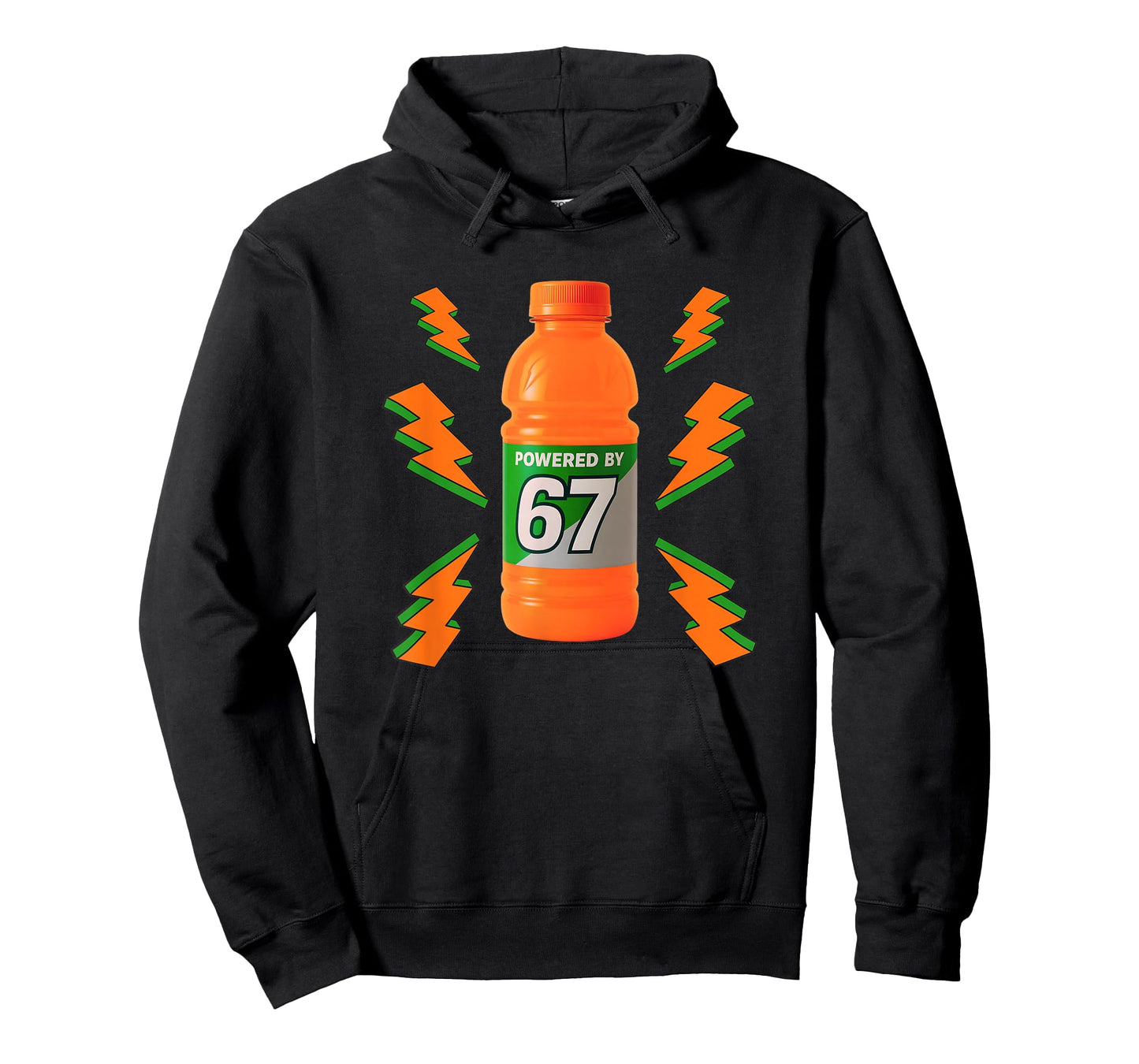 Powered by 67 Aura Energy Funny 6 7 Meme Six Seven Gen Alpha T-Shirt