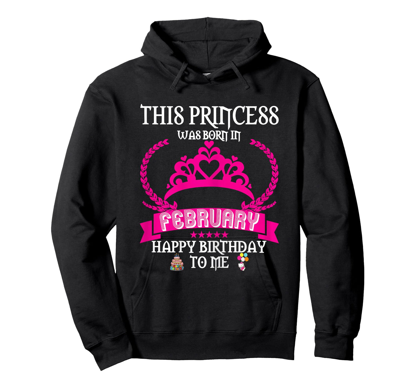 This Princess was Born in February Funny Feb Birthday Queen T-Shirt