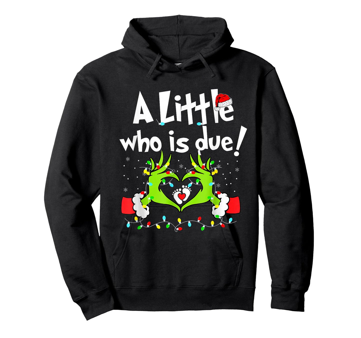 A Little Who is Due Christmas Pregnancy Announcement T-Shirt