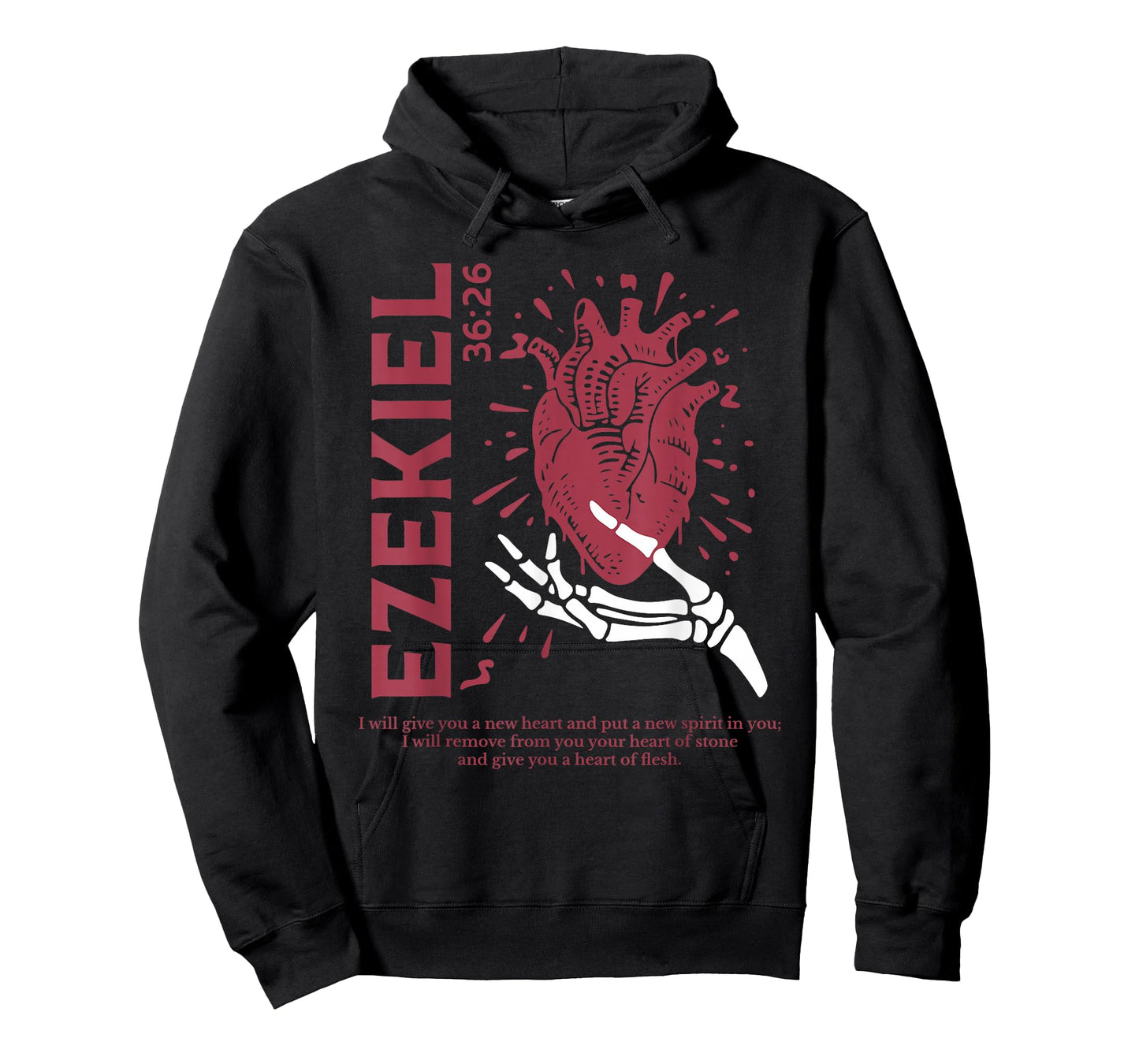 Vintage Ezekiel 36-26 Heart of Flesh Bible Verse Christian T-Shirt