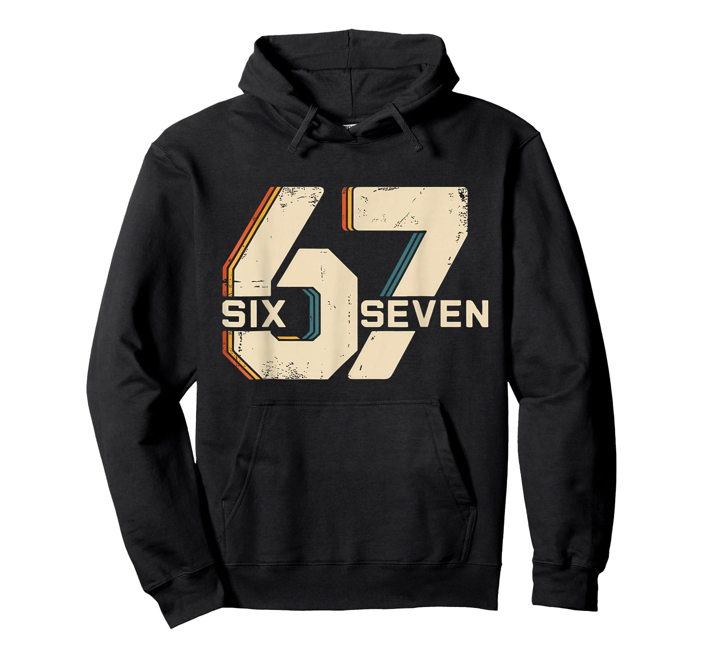 Retro 67 Six Seven 6 7 Number Vintage 67 Meme Men Women T-Shirt