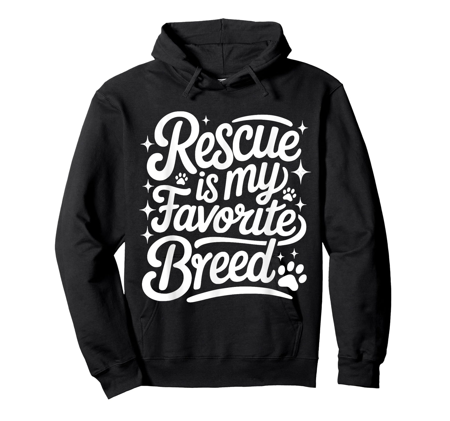 Rescue is My Favorite Breed - Dog Cat Animal Paw Lover T-Shirt