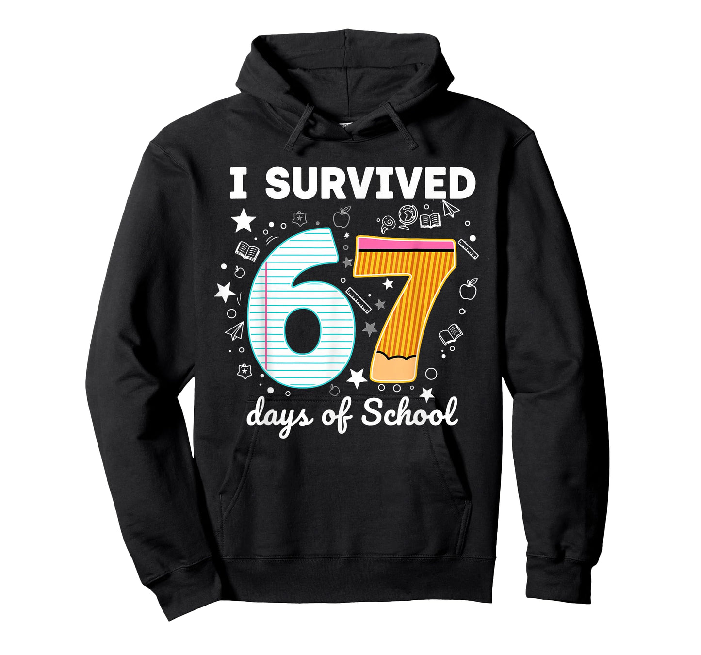 I Survived 67 Day of School Notebook Teachers and Students T-Shirt