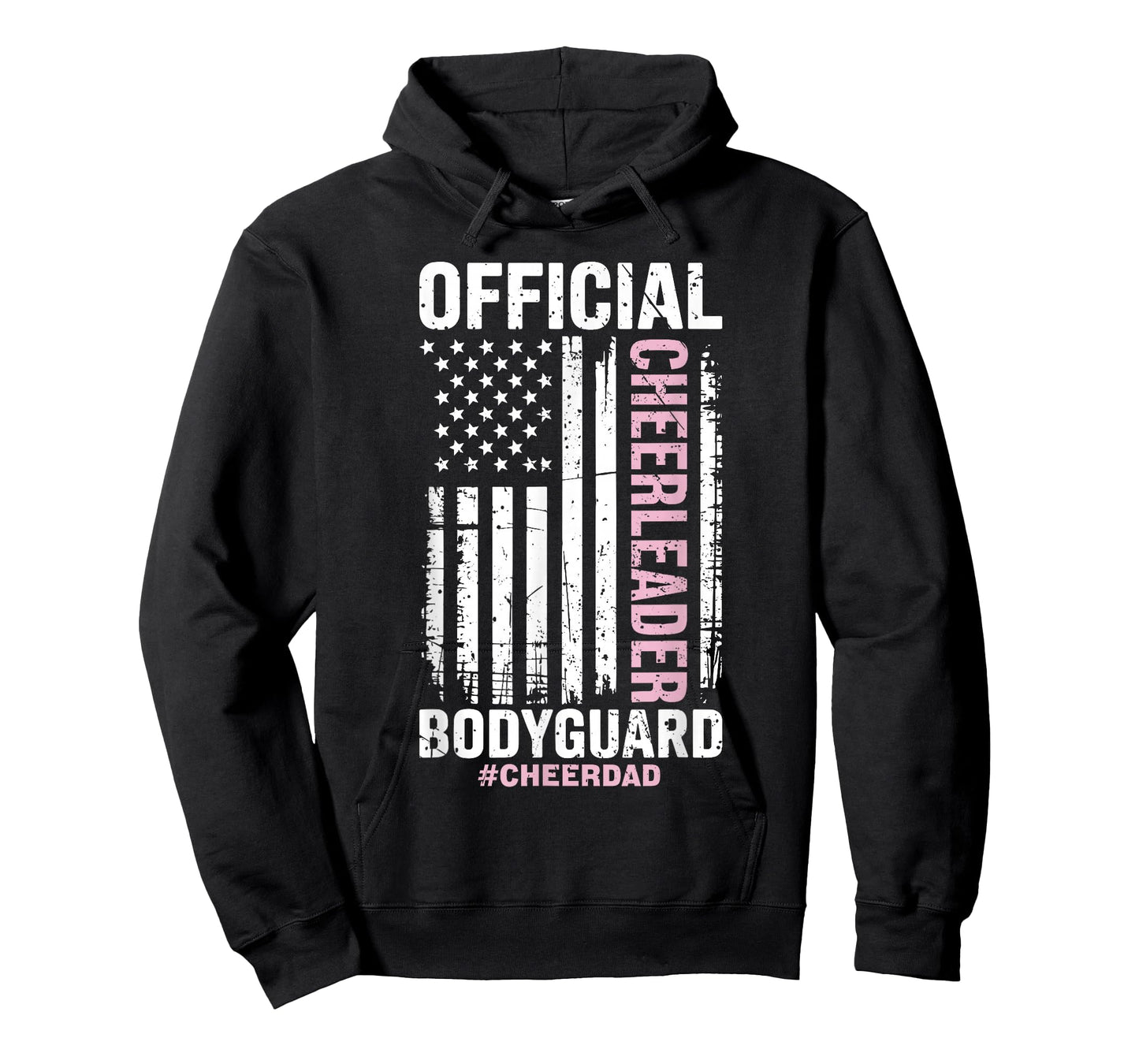 Official Cheerleader Bodyguard Cheer Dad Flag Vintage T-Shirt