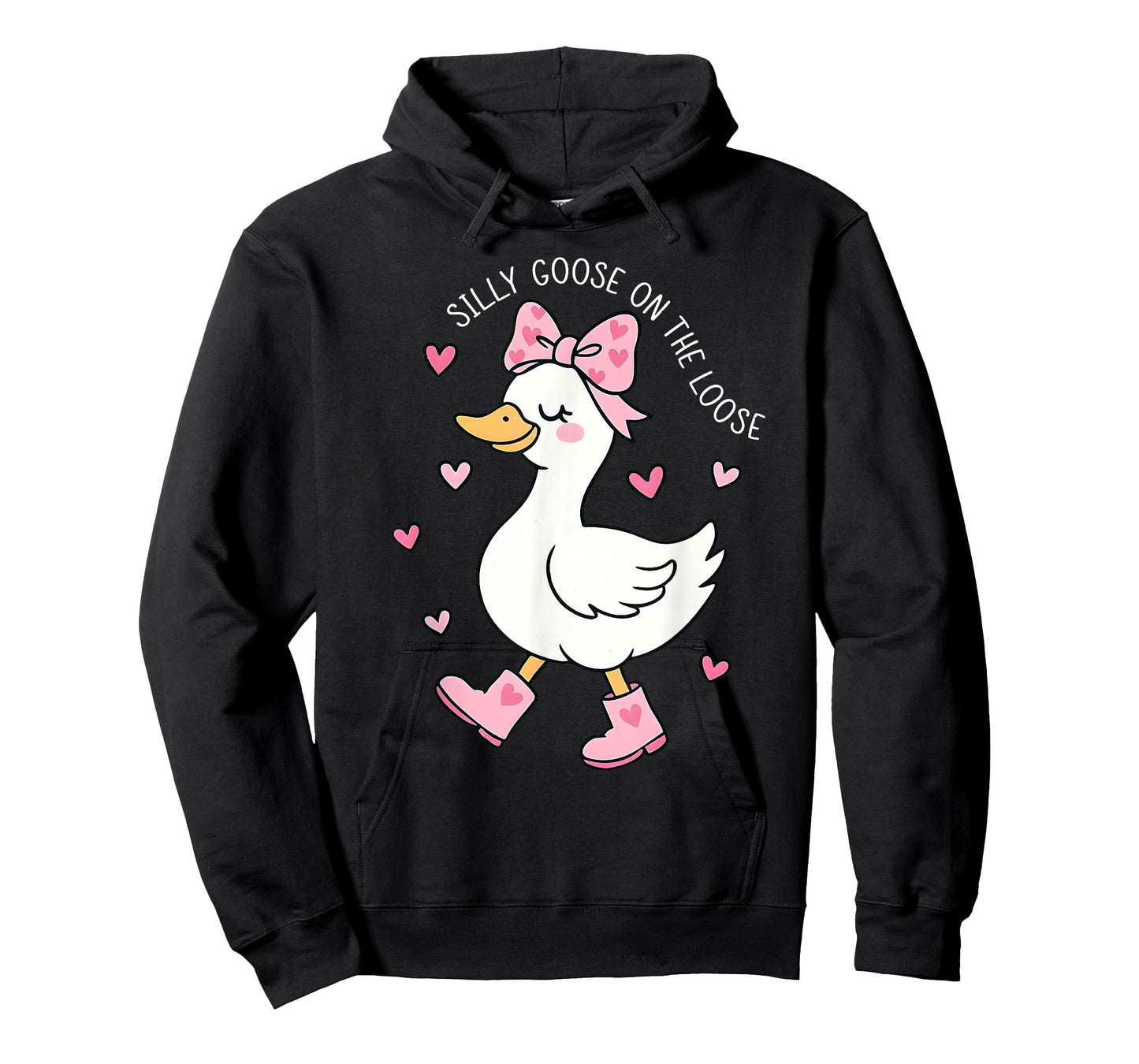 Valentine Silly Goose On The Loose Coquette Bow Girl Women T-Shirt