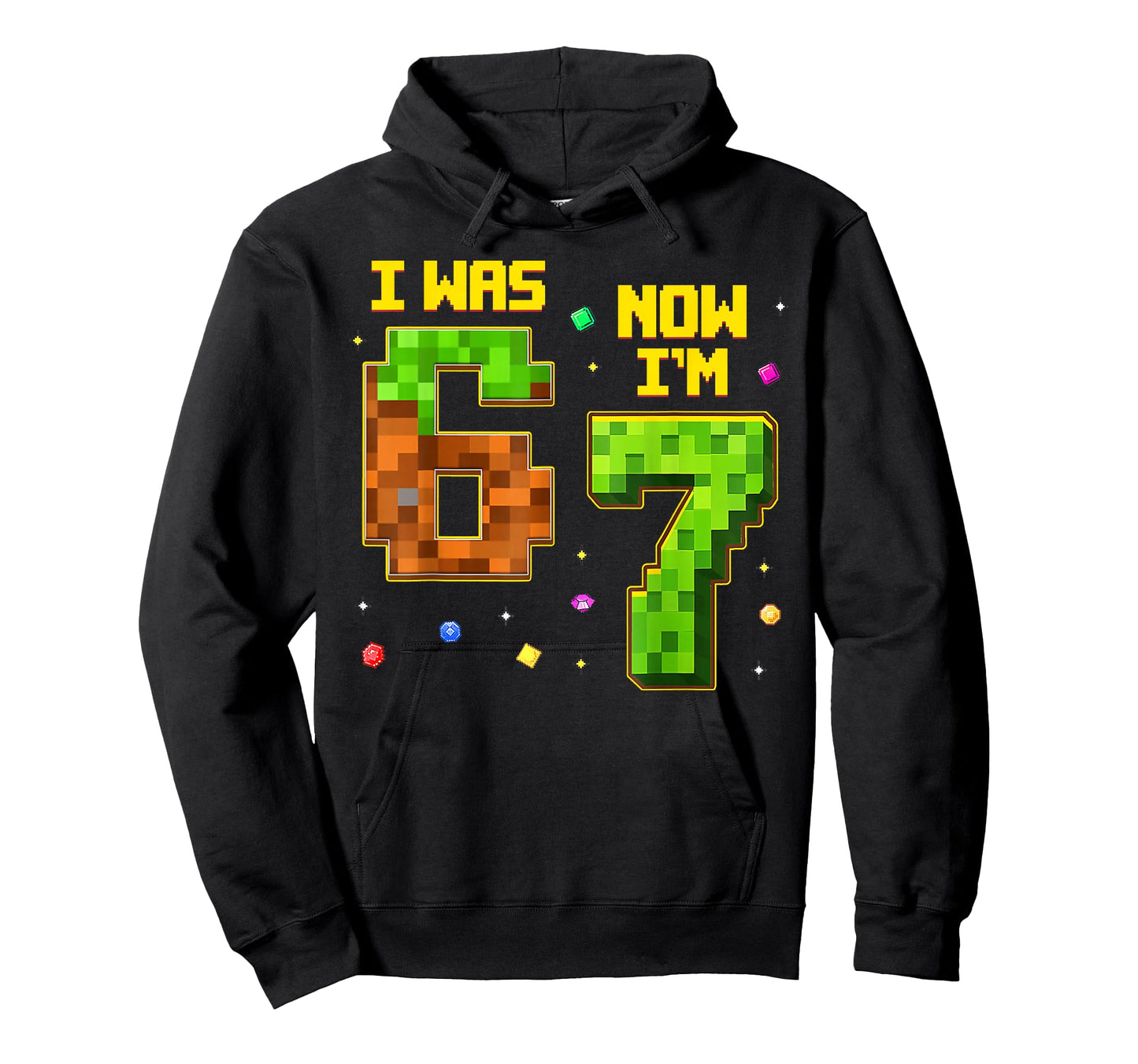 7 Year Old Birthday Funny I was 6 Now I'm 7 Six Seven Meme T-Shirt
