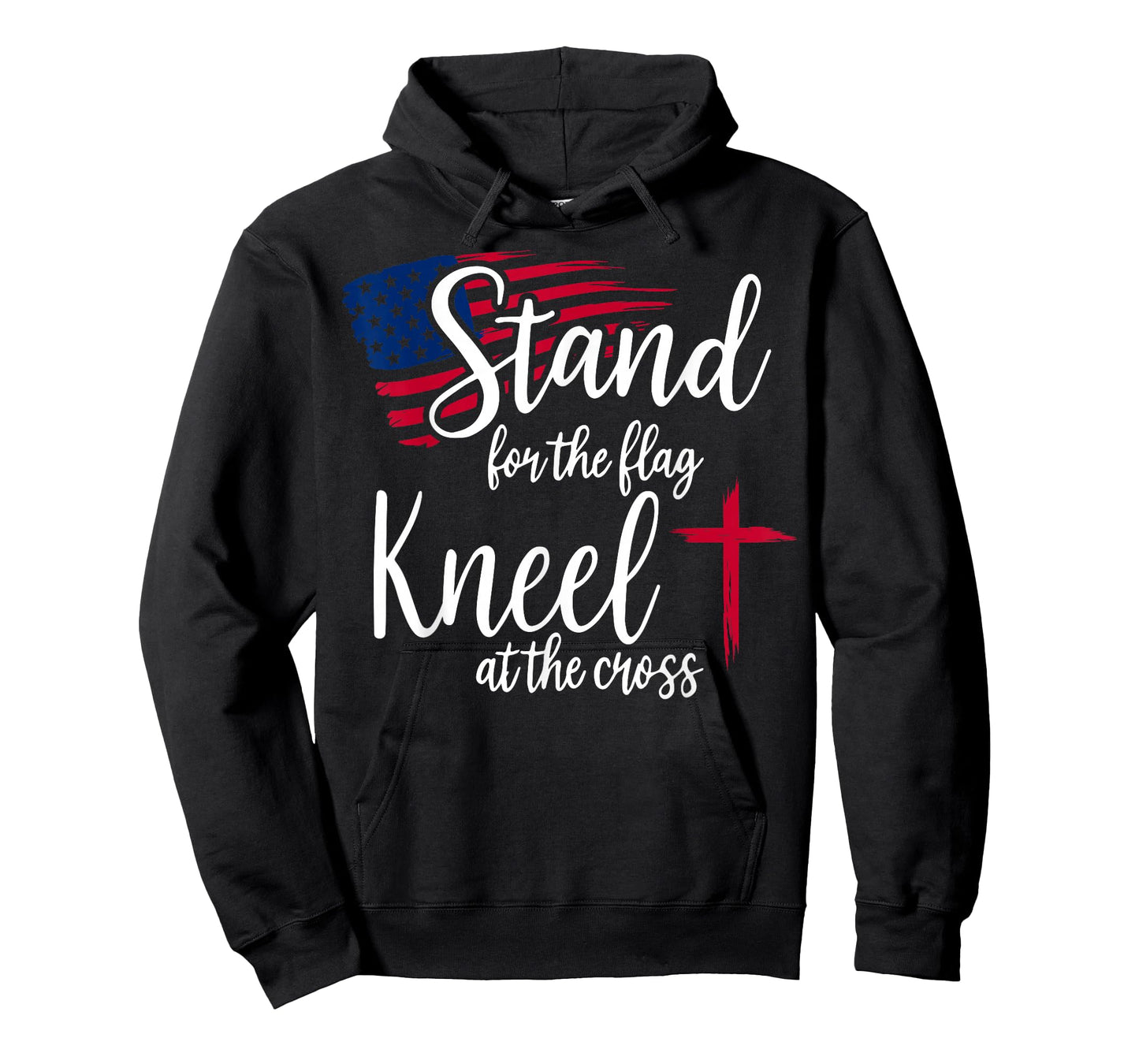 Stand for The Flag, Kneel for The Cross USA Flag T-Shirt