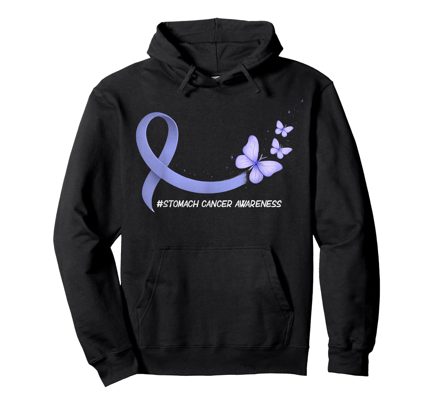 Stomach Cancer Awareness Ribbon Periwinkle Blue Womens Girls T-Shirt