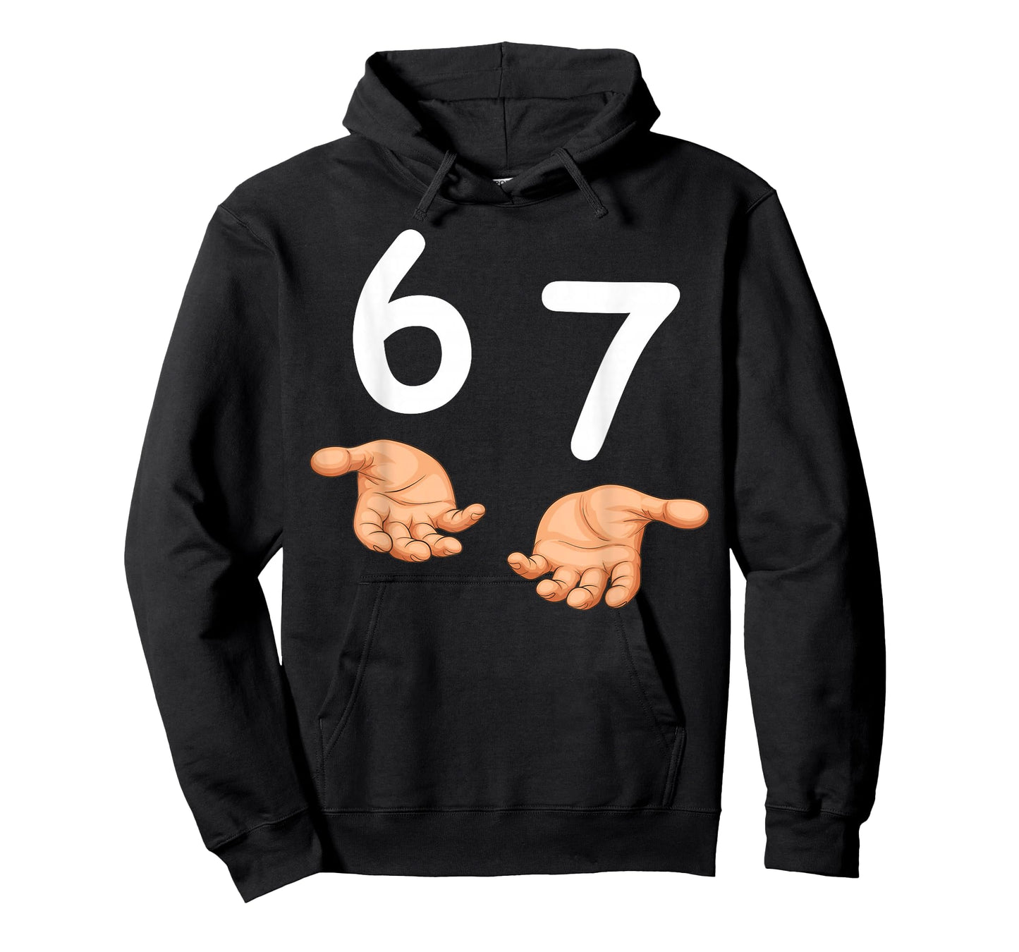 Funny 67 Hands Six Seven Meme Number 6 and 7 Gen Alpha Slang T-Shirt
