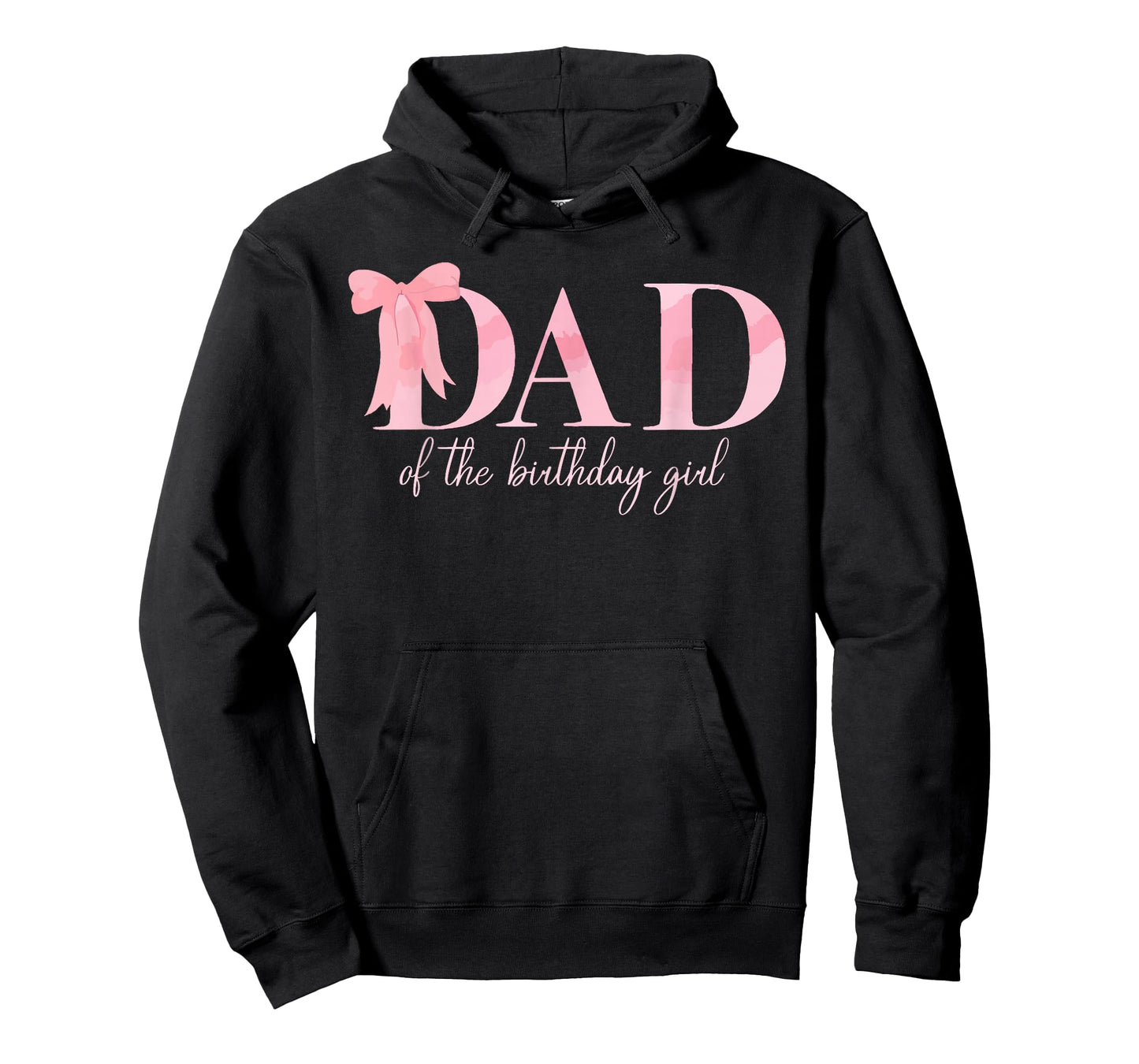 Dad of The Birthday Girl Family Pink Coquette Bow T-Shirt