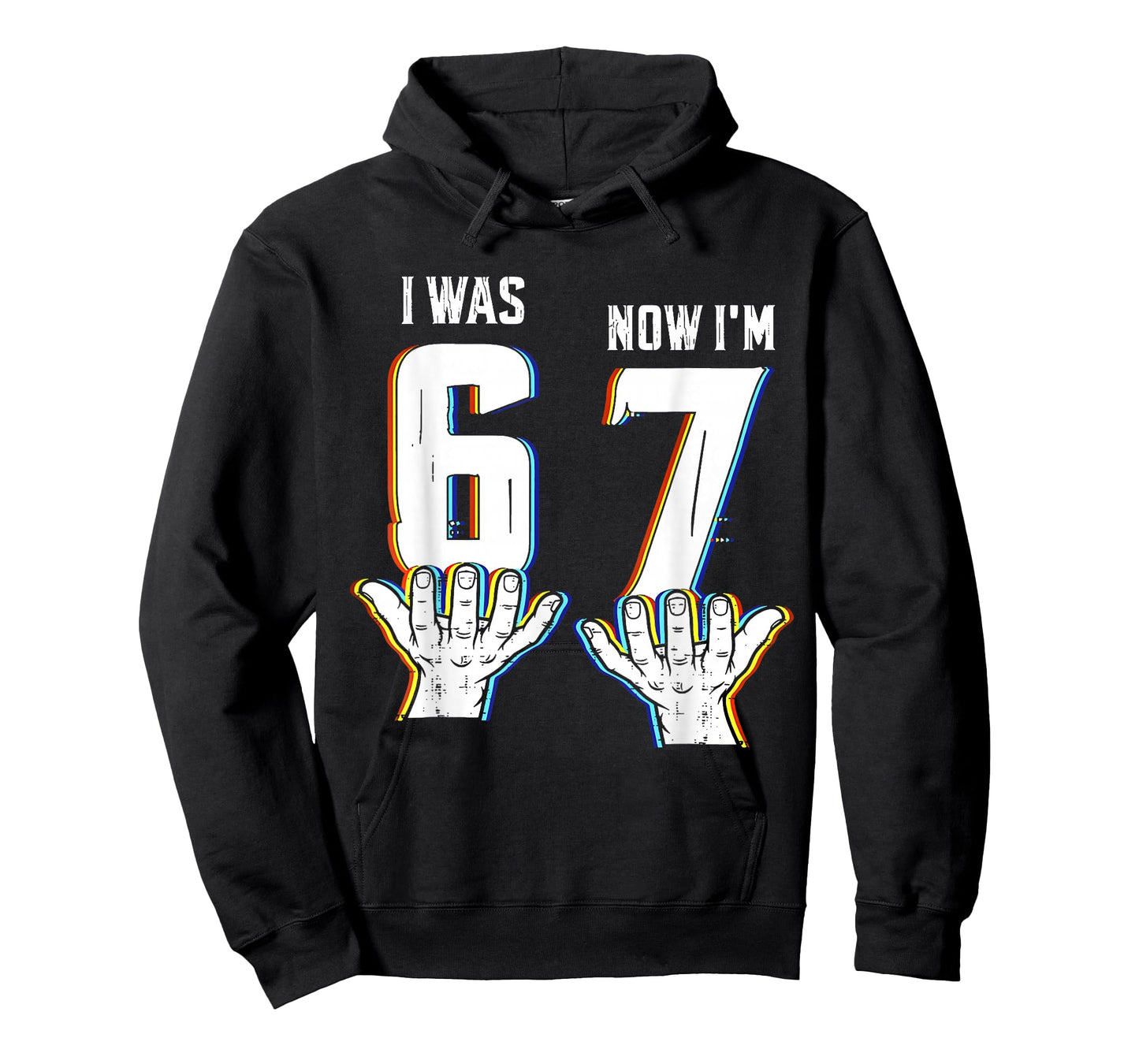 I was 6 Now I'm 7 Six Seven Meme 7 Year Old Birthday T-Shirt