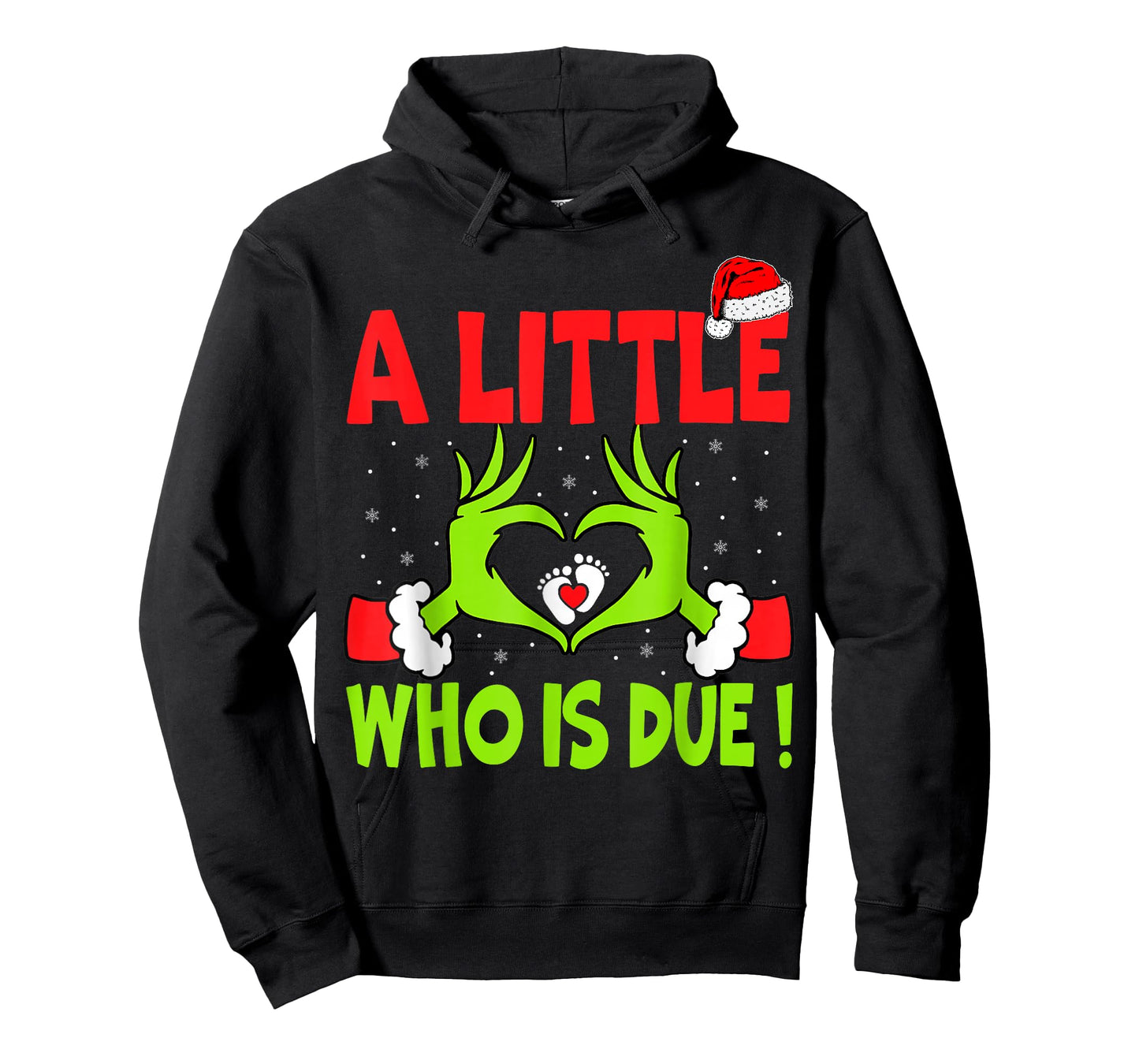 A Little Who is Due Pregnancy Christmas Announcement T-Shirt