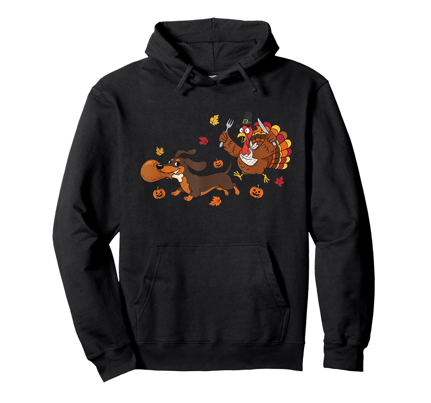 Funny Dachshund Turkey Autumn Thanksgiving Womens Mens Kids T-Shirt
