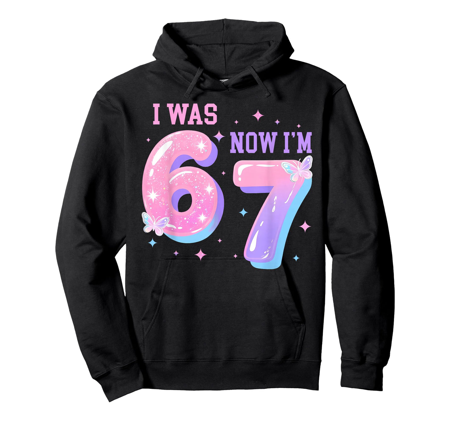 7 Year Old Birthday I was 6 Now I'm 7 67 Groovy 7th Birthday T-Shirt