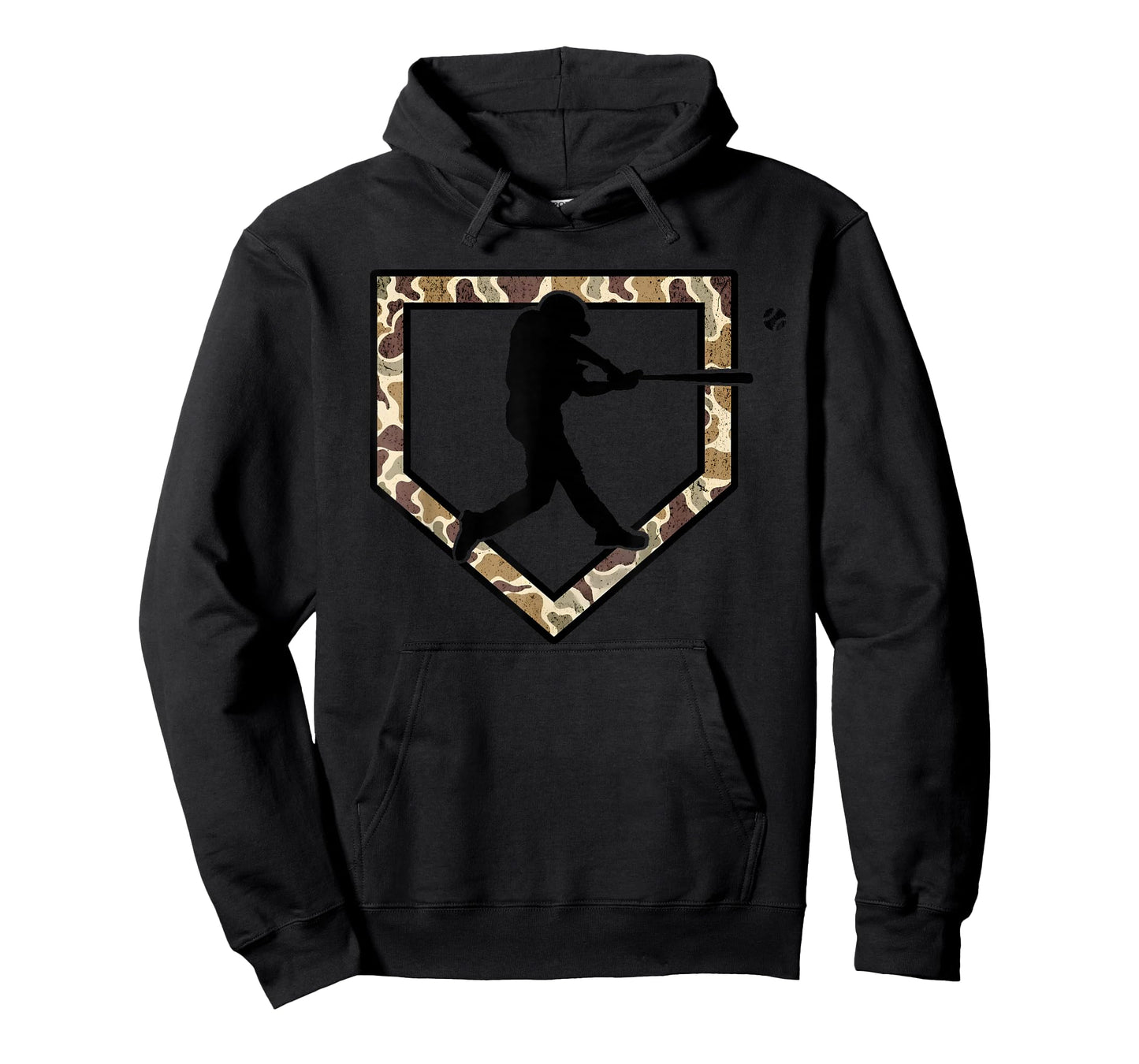 Camo Home Plate Camouflage Funny Baseball Batter Youth Boys T-Shirt