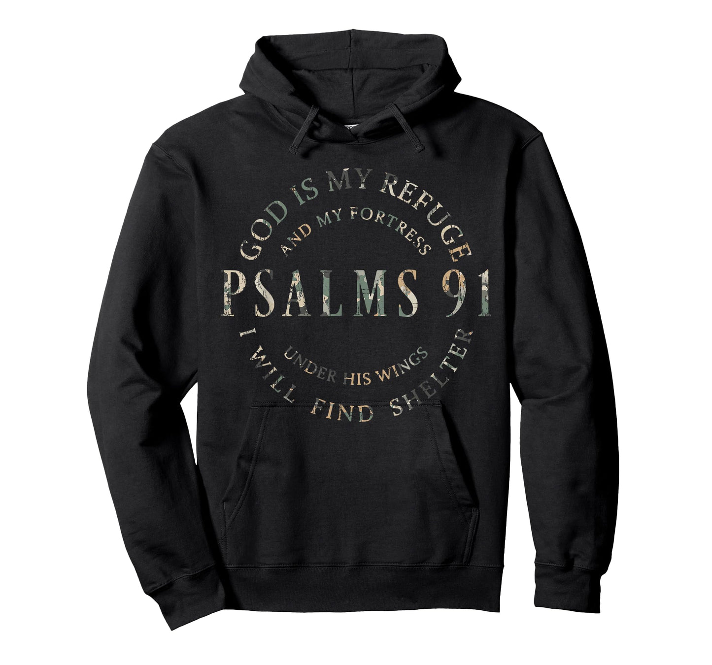 Vintage Camo Psalms 91 Christian Blessed Christ Jesus T-Shirt